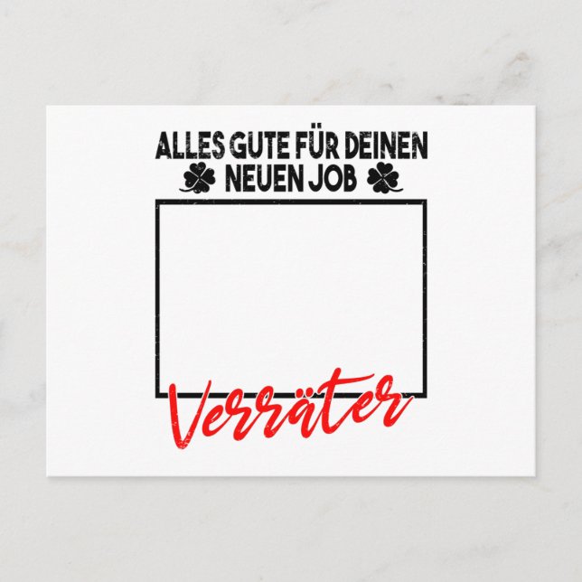 Cartão Postal Presente de Despedida de Mudança de Emprego Para C (Frente)