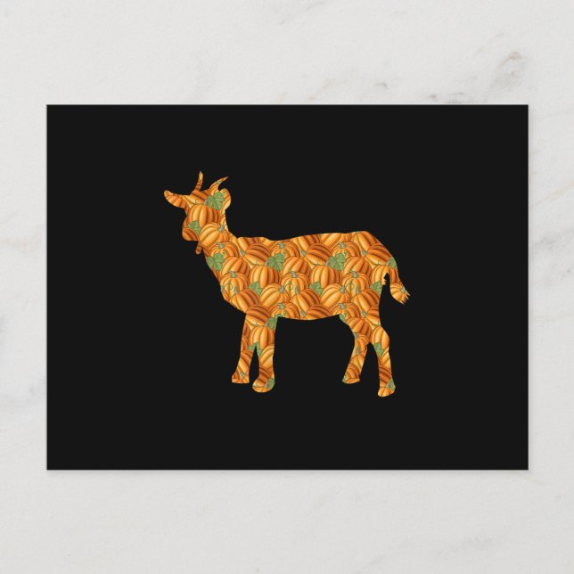 Cartão Postal Presente de fantasia de Goat Easy Halloween (Frente)