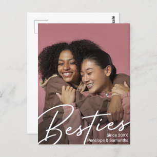 Cartão Postal Presente de Foto para Besties Modernas