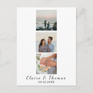 Cartão Postal Presente de Fotografia de Casamento Personalizado 