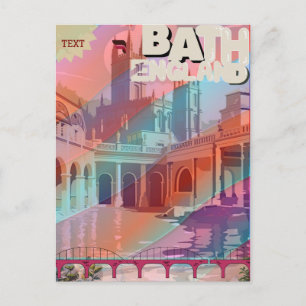 Cartão Postal Presente de Impressão de Viagem de Banho Inglaterr