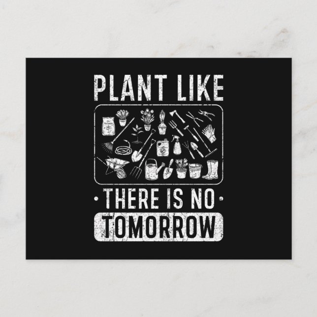 Cartão Postal Presente de jardineiro (Frente)