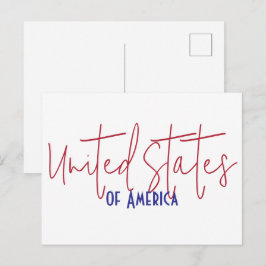 Cartão Postal Presente de Lembrança de Viagem dos Estados Unidos