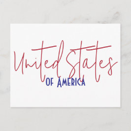 Cartão Postal Presente de Lembrança de Viagem dos Estados Unidos