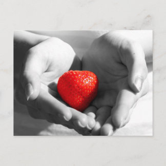 Cartão Postal Presente de morango