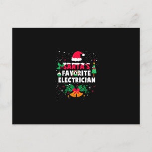 Cartão Postal Presente de Natal do Eletricista Favorito do Papai