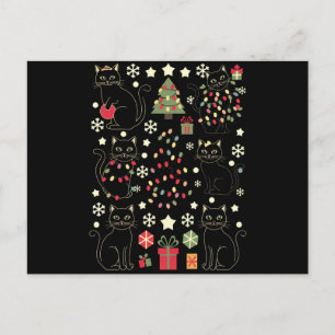 Cartão Postal Presente De Natal Para Amante De Gatos Para Propri