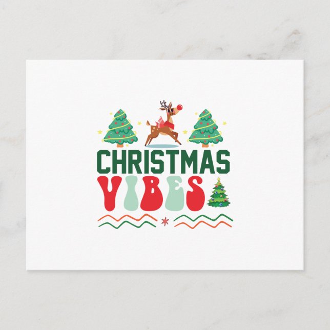 Cartão Postal Presente de Natal Vibes de Natal (Frente)