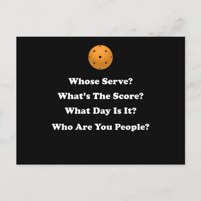 Cartão Postal Presente de Pickleball (Frente)