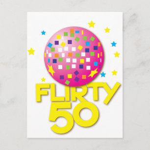 Cartão Postal Presente de presente de 50 cinquenta anos da FLIRT