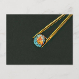 Cartão Postal presente de sushi legal