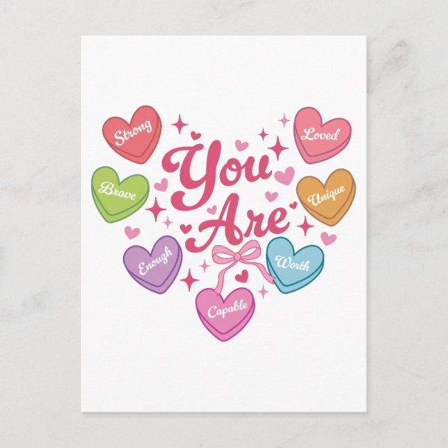 Cartão Postal Presente de Valentim | Você é meu Amor (Frente)
