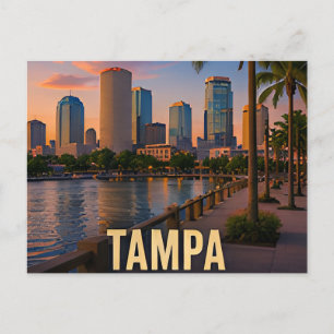 Cartão Postal Presente de viagem à beira-mar de Tampa Flórida