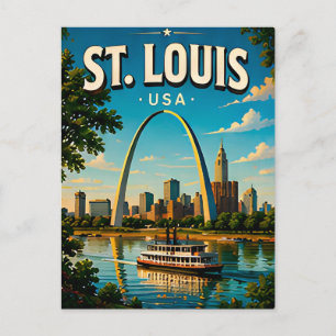 Cartão Postal Presente de Viagem Arco da Porta de St. Louis
