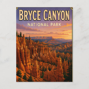 Cartão Postal Presente de viagem Bryce Canyon Utah Hoodoos