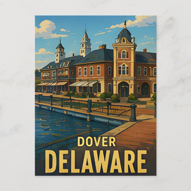 Cartão Postal Presente de Viagem Dover Delaware (Frente)