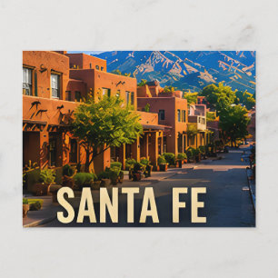 Cartão Postal Presente de Viagem Montanha Adobe Santa Fe Novo Mé