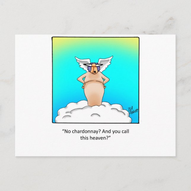 Cartão Postal Presente de Vinho Engraçado! (Frente)