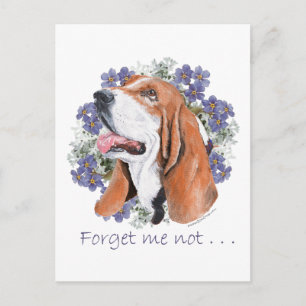 Cartão Postal Presente do Basset Hound