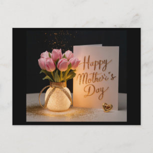 Cartão Postal Presente do Dia das Mães Feliz para mãe