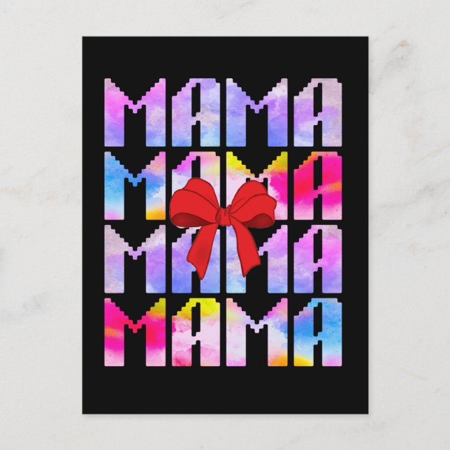 Cartão Postal Presente do Dia das Mães para Mamãe (Frente)