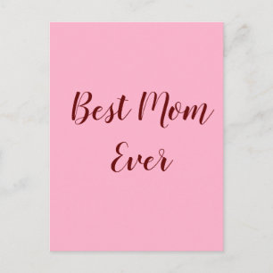 Cartão Postal Presente do dia das mães rosa vermelho melhor mãe