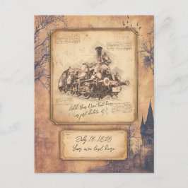 Cartão Postal Presente do maquinista/comboio de vapor de alta te