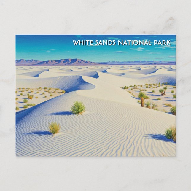 Cartão Postal Presente do Parque Nacional White Sands (Frente)