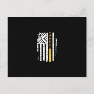 Cartão Postal Presente Elétrico Americano Bandeira EUA Eletricis
