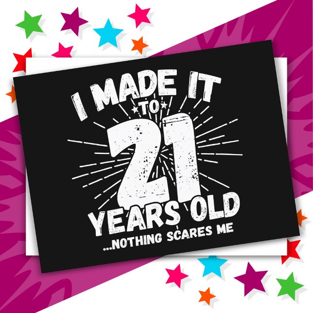Cartão Postal Presente engraçado de 21 anos de idade com sarcism (Criador carregado)