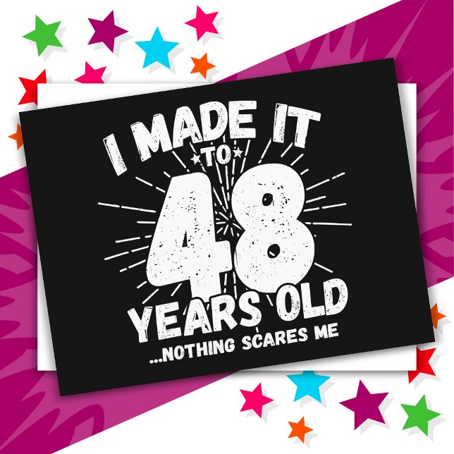 Cartão Postal Presente engraçado de 48 anos de idade com sarcasm (Criador carregado)