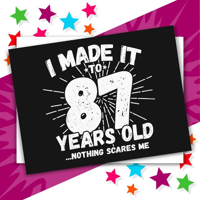 Cartão Postal Presente engraçado de 87 anos de idade com meme sa (Criador carregado)