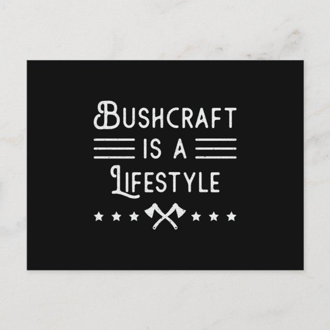 Cartão Postal Presente engraçado de Bushcraft para aventureiros  (Frente)
