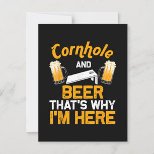 Cartão Postal Presente Engraçado de Cornhole para Homens Jogador