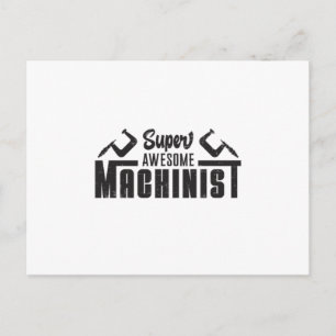 Cartão Postal Presente Engraçado Operador de Máquina CNC Mecânic