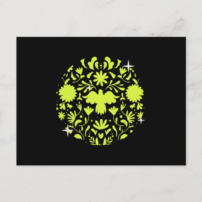 Cartão Postal Presente Floral Softball Beball Ball Pitcher Catch (Frente)