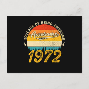 Cartão Postal Presente Incrível de 53º Aniversário 1972 Aniversá