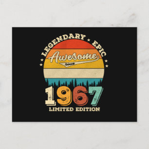 Cartão Postal Presente Incrível de 58 Anos de Idade Aniversário 