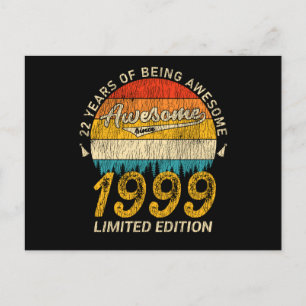 Cartão Postal Presente Incrível de Aniversário de 26 Anos Retro 