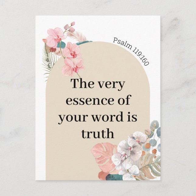 Cartão Postal Presente JW texto do ano de 2023 Salmo 119:160 arc (Frente)