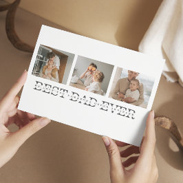 Cartão Postal Presente Moderno de Colagem de Foto e Cinza Melhor