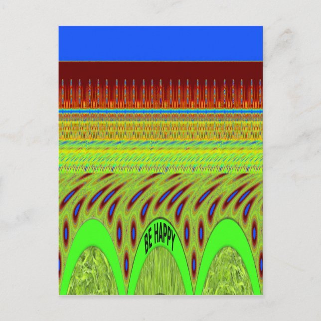 Cartão Postal Presente Motivo Colorido de Pontos (Frente)