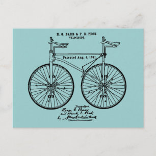 Cartão Postal Presente muito legal de ciclismo Velo Patente