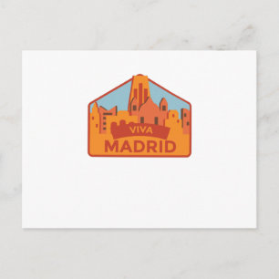Cartão Postal Presente na Espanha da cidade de Viagem Viva Madri