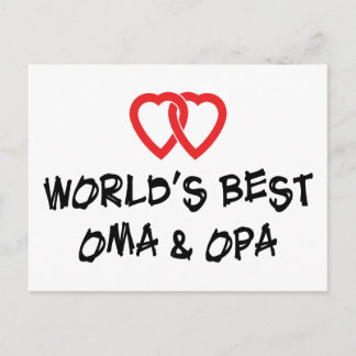 Cartão Postal Presente Oma & Opa Melhor do Mundo