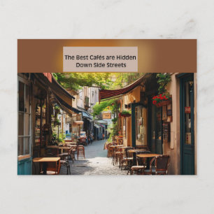 Cartão Postal Presente para Amante de Café e Fotografia de Viage