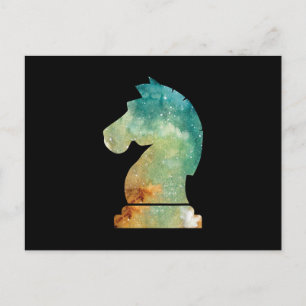 Cartão Postal Presente para amante de cavalo de jogador de xadre