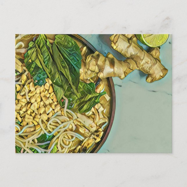 Cartão Postal Presente para amante de macarrão (Frente)