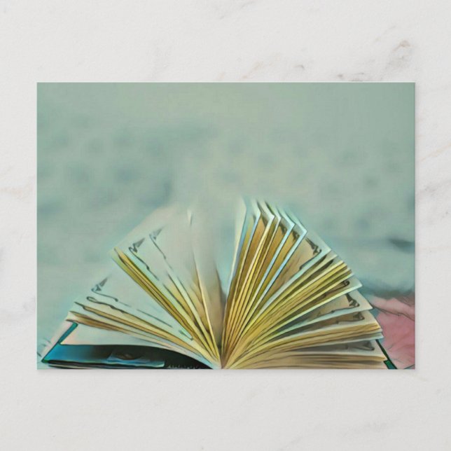 Cartão Postal Presente para Amantes da Leitura (Frente)