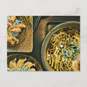 Cartão Postal Presente para Amantes de Comida Japonesa